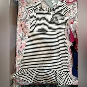 Banana Republic Knee length soft cotton striped dress NWT